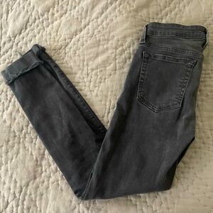 Joe’s Jeans black dark gray denim skinny ankle jeans pants size 26 luxury teen